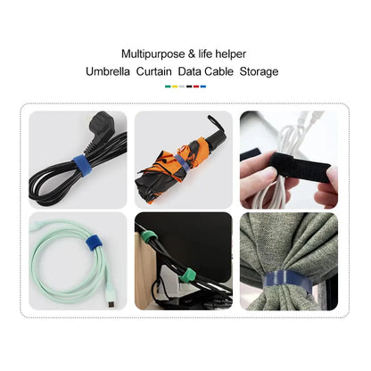 5M Multi-color, Multi-width Velcro Cable Tie Rolls